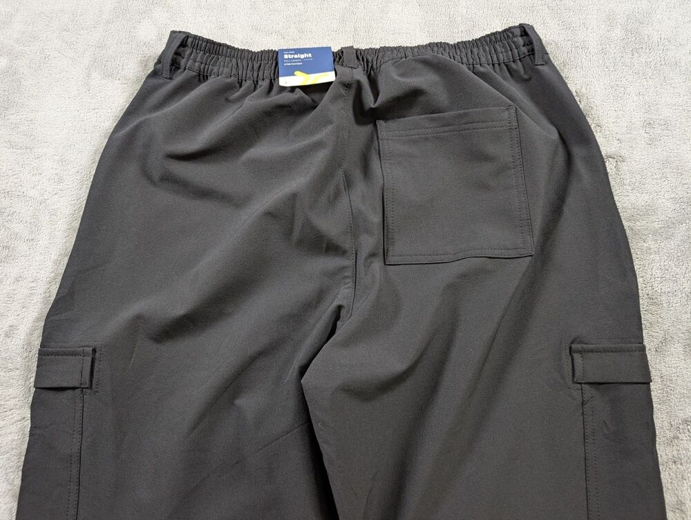 Old Navy Stretch Tech Pants L Black Cargo Quick Dry Activewear Go H2O - Picture 5 of 13